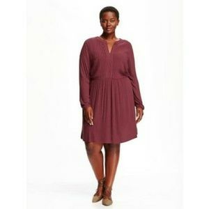 Old Navy Plus Size Pintuck Long sleeve Swing Dress